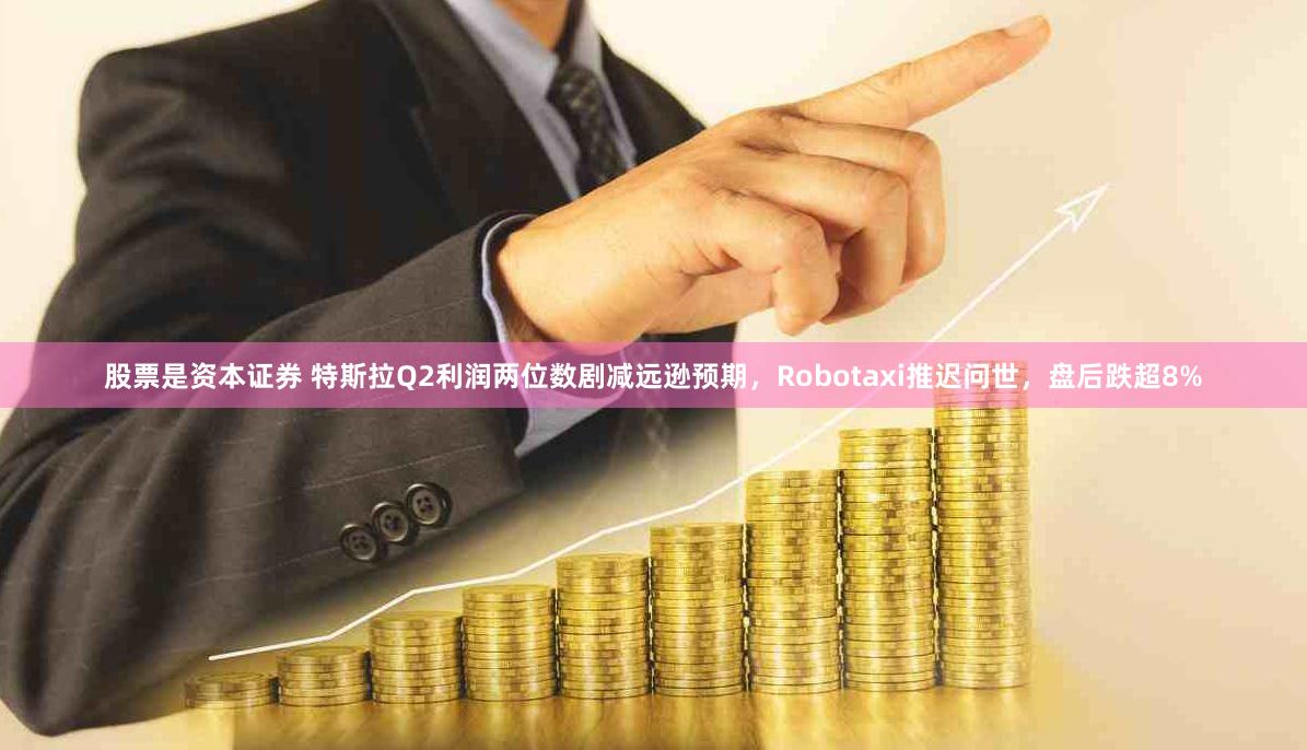 股票是资本证券 特斯拉Q2利润两位数剧减远逊预期，Robotaxi推迟问世，盘后跌超8%