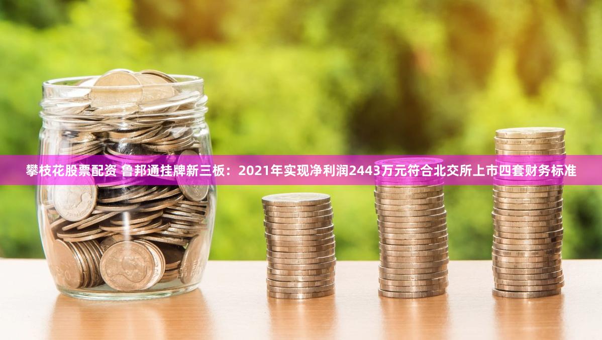 攀枝花股票配资 鲁邦通挂牌新三板：2021年实现净利润2443万元符合北交所上市四套财务标准